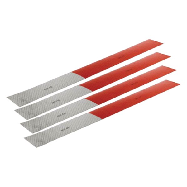 Seachoice® - 1.5' x 2" Red/Silver Conspicuity Reflective Strips (4 Pieces)