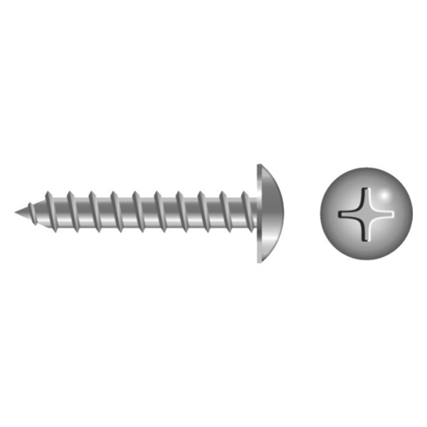 Seachoice® - #6 x 1/2" Stainless Steel Phillips Truss Head SAE Self-Tapping Screws (100 Pieces)