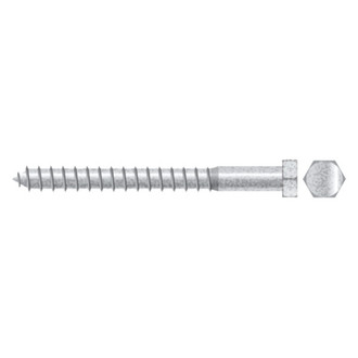 Seachoice® - 3/8" x 6" Steel Hot Dipped Galvanized Hex Head SAE Lag Screws (25 Pieces)