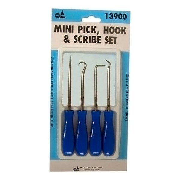 S&G Tool Aid® - 4-piece 5" Mini Pick and Hook Scribe Set