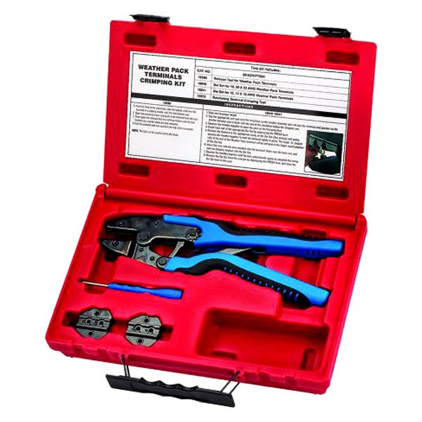 S&G Tool Aid® - SAE 22-12 AWG Ratcheting Weather Pack Terminals Crimping Kit
