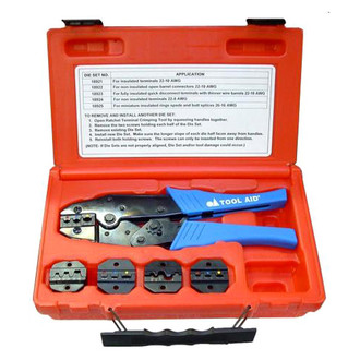S&G Tool Aid® - 5-piece SAE 22 to 10 AWG Ratcheting Terminal Crimping Kit