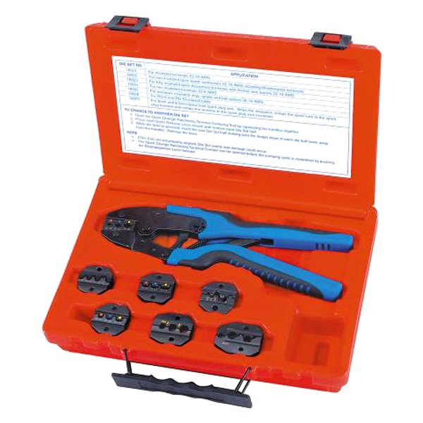 S&G Tool Aid® - SAE 22-10 AWG RG-6/RG-59 Ratcheting Quick Change Terminal Crimping Kit