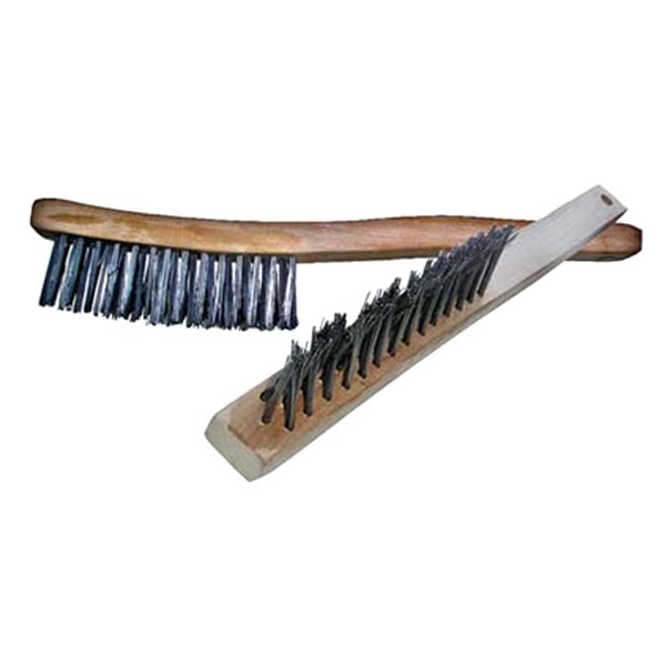 Shark® - 13-1/2" Carbon Steel V-Shaped Scratch Brush with Long Handle