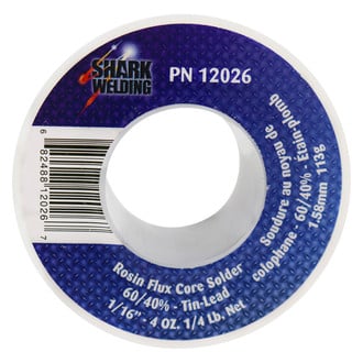 Shark® - 0.125" x 4 oz. 60/40 Electrical Repair Rosin Flux Core Solder