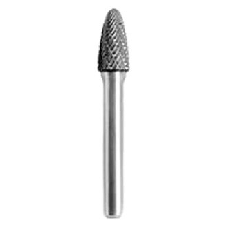 Shark® - 3/8" Tree-Shaped Double Cut Carbide Burr with Pointed End