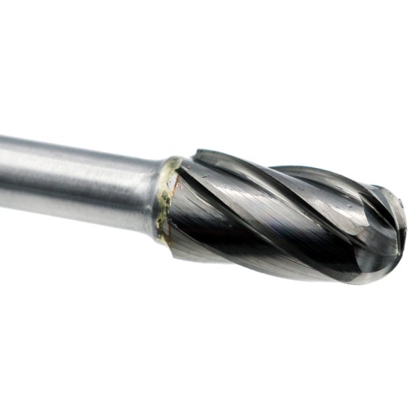 Shark® - 3/8" Cylinder-Shaped Aluminum Cut Extended Length Carbide Burr with Radius End