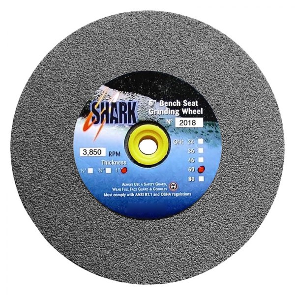 Shark® - 6" x 3/4" x 1" Aluminum Oxide Type 1 Bench Grinding Wheel