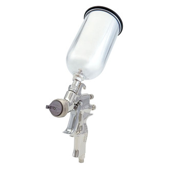 Sharpe Spray Guns® - Razor™ 1.5 mm HVLP Gravity Feed Spray Gun with Polished Aluminium Gravity Cup