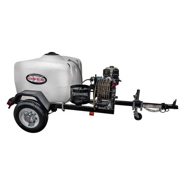 Simpson Cleaning® - 3800 psi 3.5 GPM Mobile Trailer Cold Water Gas Pressure Washer with 100 gal. Water Tank