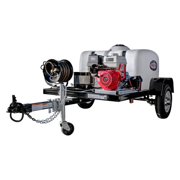 Simpson Cleaning® - 4200 psi 4.0 GPM Mobile Trailer Cold Water Gas Pressure Washer with 150 gal. Water Tank