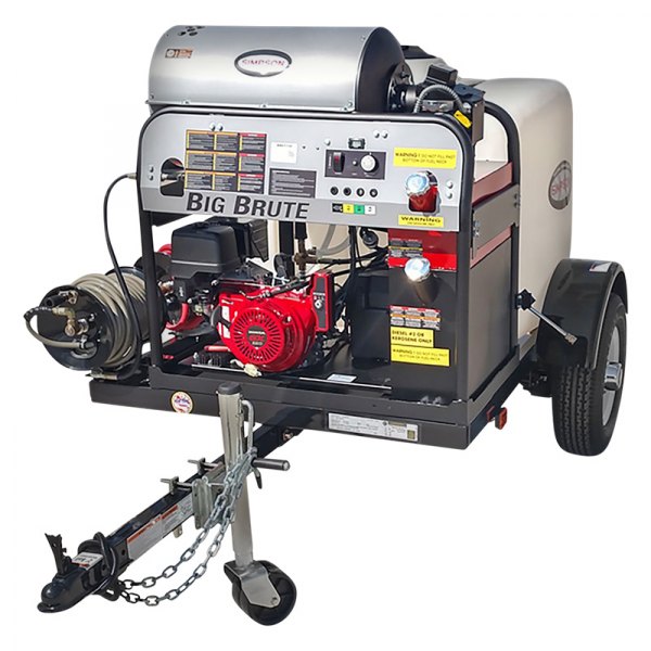 Simpson Cleaning® - 4000 psi 4.0 GPM Mobile Trailer Cold Water Gas Pressure Washer with 200 gal. Water Tank