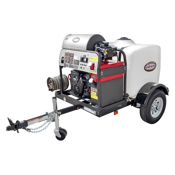 Simpson Cleaning® - 4000 psi 4.0 GPM Mobile Trailer Cold Water Gas Pressure Washer with 200 gal. Water Tank