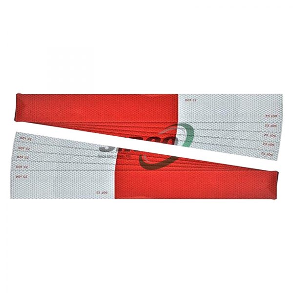 Sirco® - 1.5' x 2" Red/Silver Conspicuity Reflective Strips