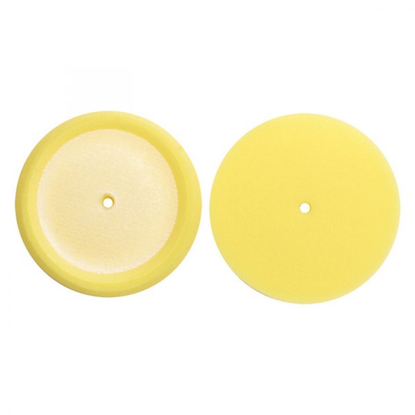 SM Arnold® - Speedy Foam™ 3-1/2" Micro Foam Yellow Curved Edge Buffing Pad with Loop Backing (3 Pieces)
