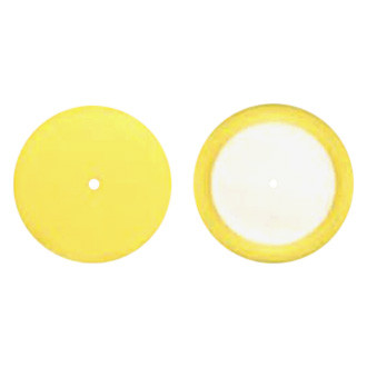 SM Arnold® 44-603 - Speedy Foam™ 3-1/2" Micro Foam Yellow Curved Edge Buffing Pad with Loop Backing