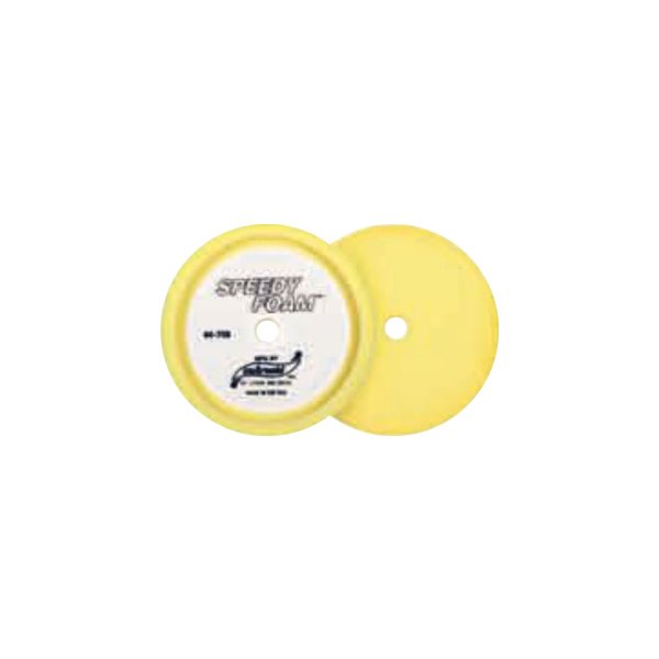 SM Arnold® - Speedy Foam™ 8" Yellow 50 PPI Foam Flat Recessed Loop Buffing Pad