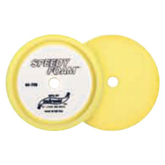 SM Arnold® - Speedy Foam™ 8" Yellow 50 PPI Foam Flat Recessed Loop Buffing Pad