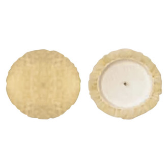 SM Arnold® - Tuffer Buffer™ 3-1/2" 4-Ply Wool White Curved Edge Compounding and Buffing Pad