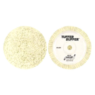 SM Arnold® - Tuffer Buffer™ 7-1/2" 4-Ply Wool Curved Edge Heavy Professional Screw-On Compounding and Buffing Pad