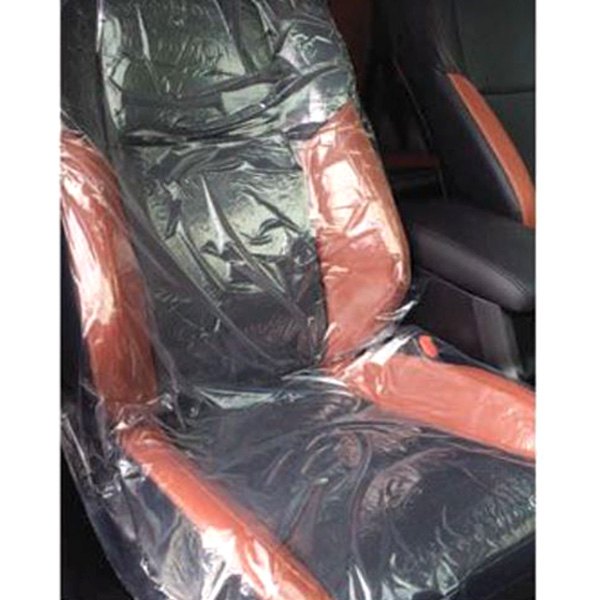 SM Arnold® - 250 Pieces 32" x 13" x 42" 0.7 mil Clear Plastic Disposable Car Seat Cover