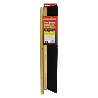 SM Arnold® - 36" Soft Sweep Indoor/Outdoor Hardwood Block Push Broom Head with 3" Black Tampico Bristles