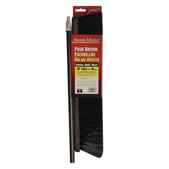 SM Arnold® - 24" Medium Sweep Indoor/Outdoor Hardwood Block Push Broom Head with 3" Black Polypropylene Bristles