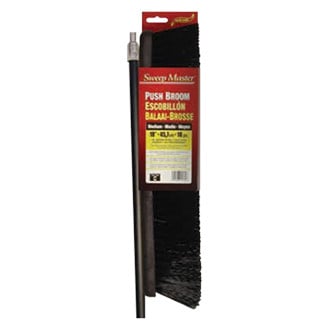 SM Arnold® - 24" Medium Sweep Indoor/Outdoor Hardwood Block Push Broom Head with 3" Black Polypropylene Bristles