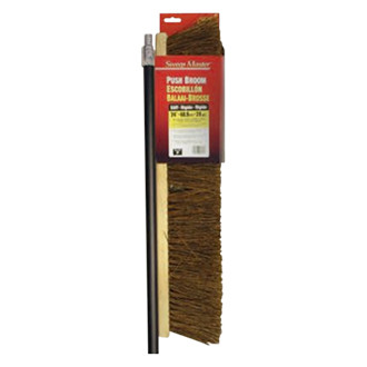 SM Arnold® - 24" Stiff Sweep Outdoor Hardwood Block Push Broom Head with 4" Palmyra Bristles