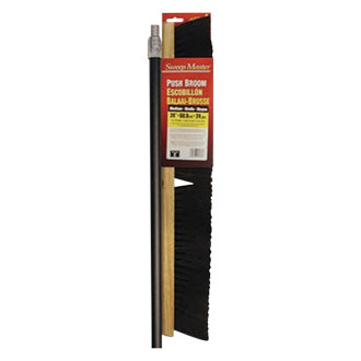 SM Arnold® - 24" Hardwood Block Outdoor Push Broom Head with 3" Black Tampico Bristles with Steel Center Row