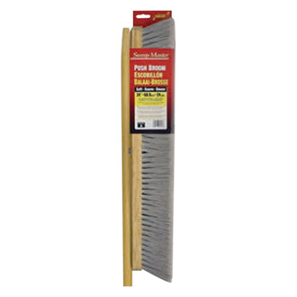 SM Arnold® - 18" Polystyrene Soft Bristles Push Broom Head with Handle and Brace (Unassembled)
