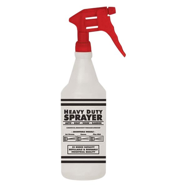 SM Arnold® - 32 oz. Red Chemical Resistant Trigger Sprayer Assembly with 9-1/4" Dip Tube Length and Heavy Duty Strainer