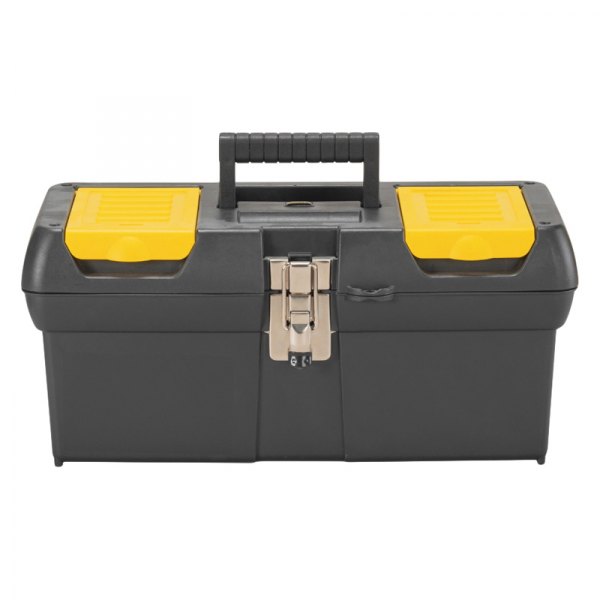 Stanley Tools® - 2000™ Plastic Black Portable Tool Boxes with Tray (16" W x 8.19" D x 7.19" H)