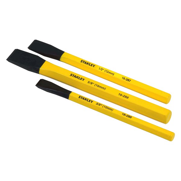 Stanley Tools® - 3-piece 3/8" to 5/8" Flat Cold Chisel Set