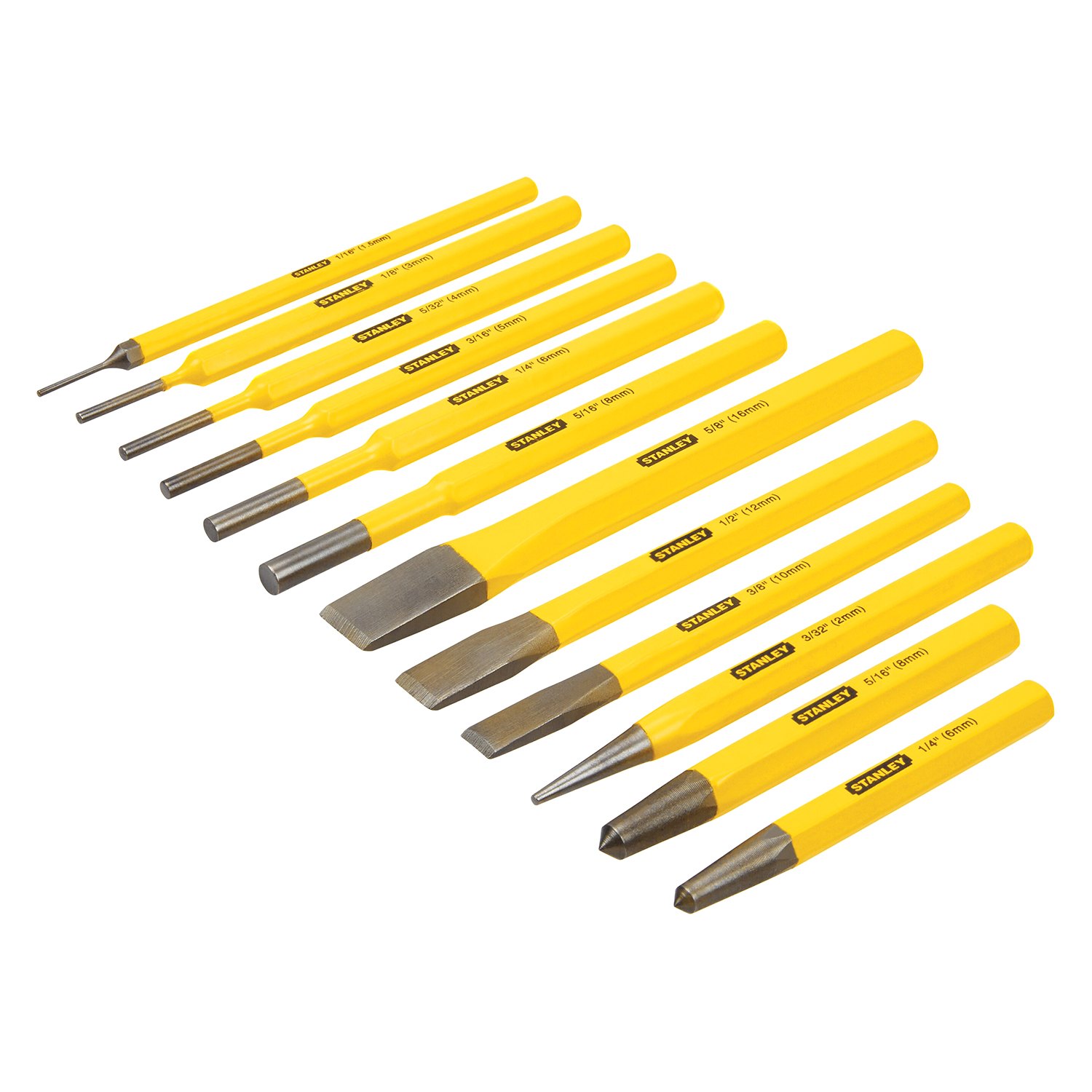 Stanley Tools® 16-299 12-piece Punch and Chisel Mixed Set