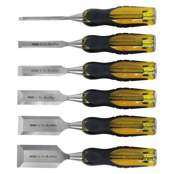 Stanley Tools® - Fatmax™ Thru-Tang™ 6-piece 1/4" to 1-1/2" Woodworking Chisel Set