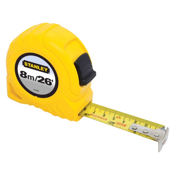 Stanley Tools® - 26' (8 m) SAE/Metric Yellow High Impact Measuring Tape