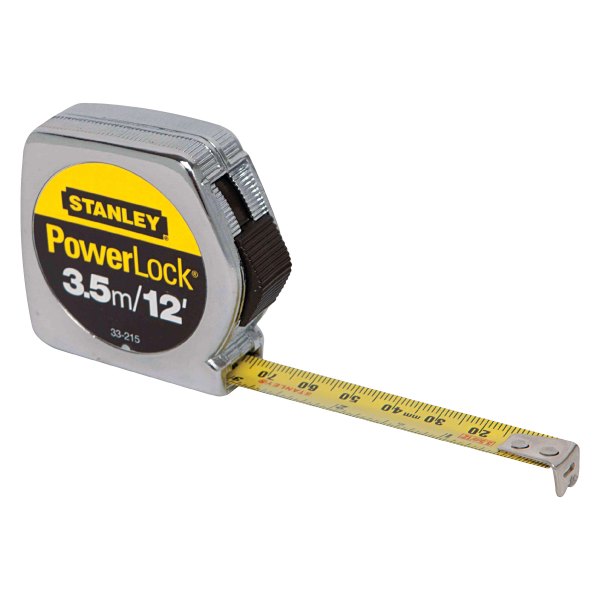 Stanley Tools® - PowerLock™ 12' (3.6 m) SAE/Metric Cast-Metal Measuring Tape