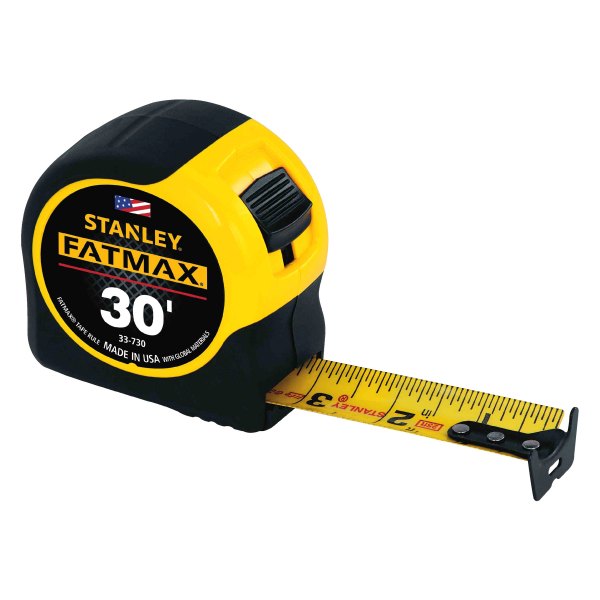 Stanley Tools® - FATMAX™ 30' SAE Yellow/Black Durable High Impact Measuring Tape