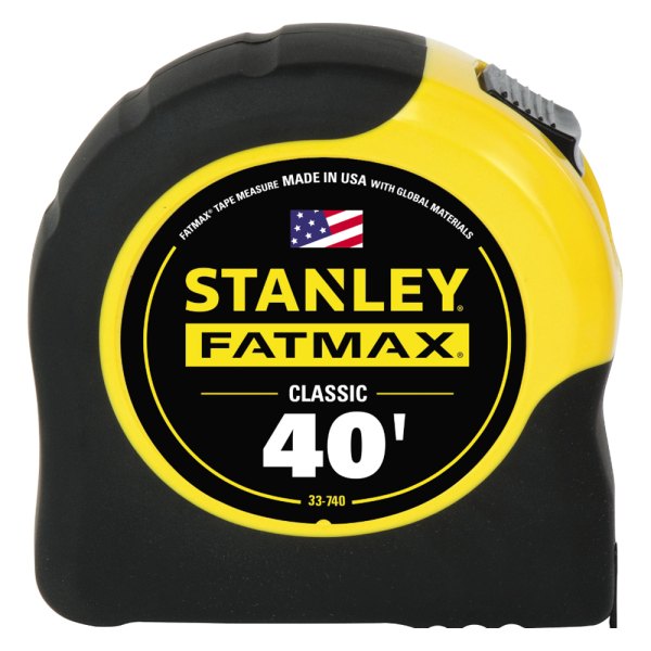 Stanley Tools® - FATMAX Classic™ 40' SAE Yellow/Black Durable High Impact Measuring Tape