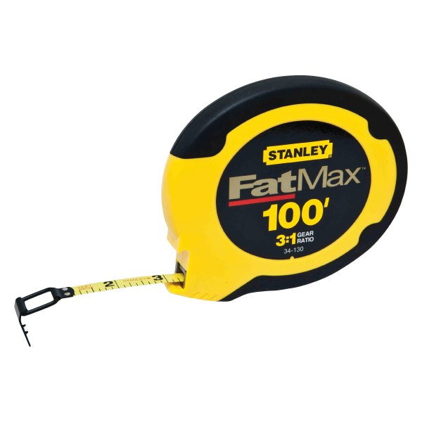 Stanley Tools® - FATMAX™ 100' SAE Yellow/Black 3:1 Gear Drive Measuring Tape
