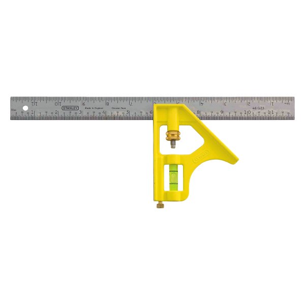 Stanley Tools® - 12" SAE 4R Steel Combination Square with Yellow Die-Cast Handle