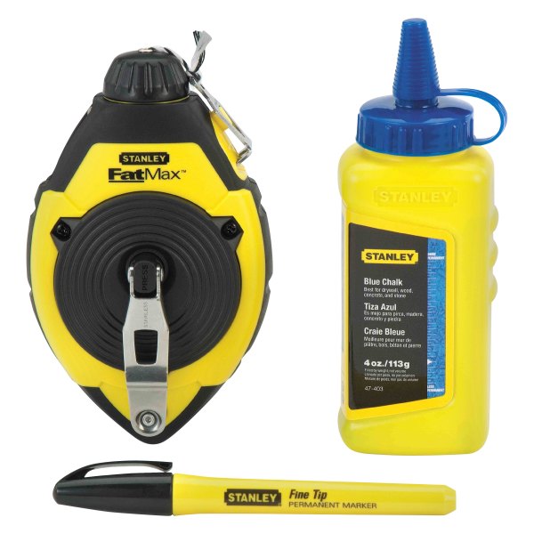 Stanley Tools® - FATMAX™ 100' Blue Chalk Line Reel with Blue Chalk and Marker