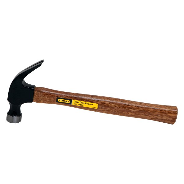 Stanley Tools® - 16 oz. Wood Handle Smooth Face Curved Claw Nailing Hammer