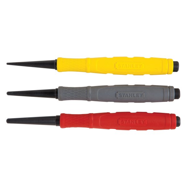 Stanley Tools® - 3-piece 1/32" to 3/32" Cushion Grip Nail Punch Set
