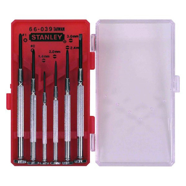 Stanley Tools® - 6-piece Metal Handle Precision Phillips/Slotted Mixed Screwdriver Set