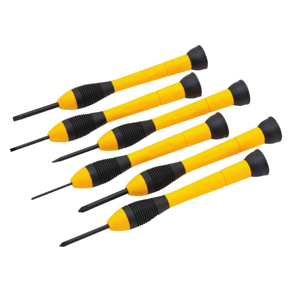 Stanley Tools® - 6-piece Multi Material Handle Precision Phillips/Slotted Mixed Screwdriver Set