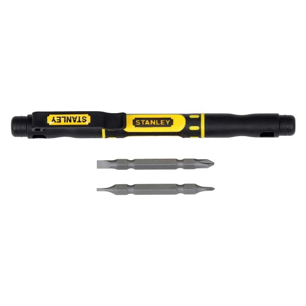 Stanley Tools® - 3-piece Multi Material Handle Pocket Clip Dual Sided Bits Magnetic Precision Multi-Bit Screwdriver Kit