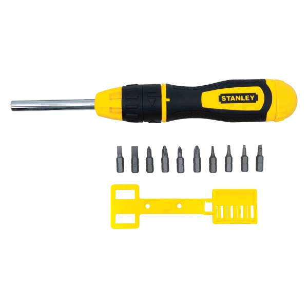 Stanley Tools® - 10-piece Multi Material Handle Ratcheting Magnetic Multi-Bit Screwdriver Kit
