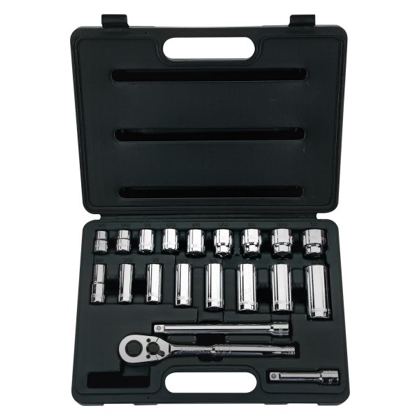 Stanley Tools® - 3/8" Drive 12-Point SAE Ratchet and Socket Set, 20 Pieces